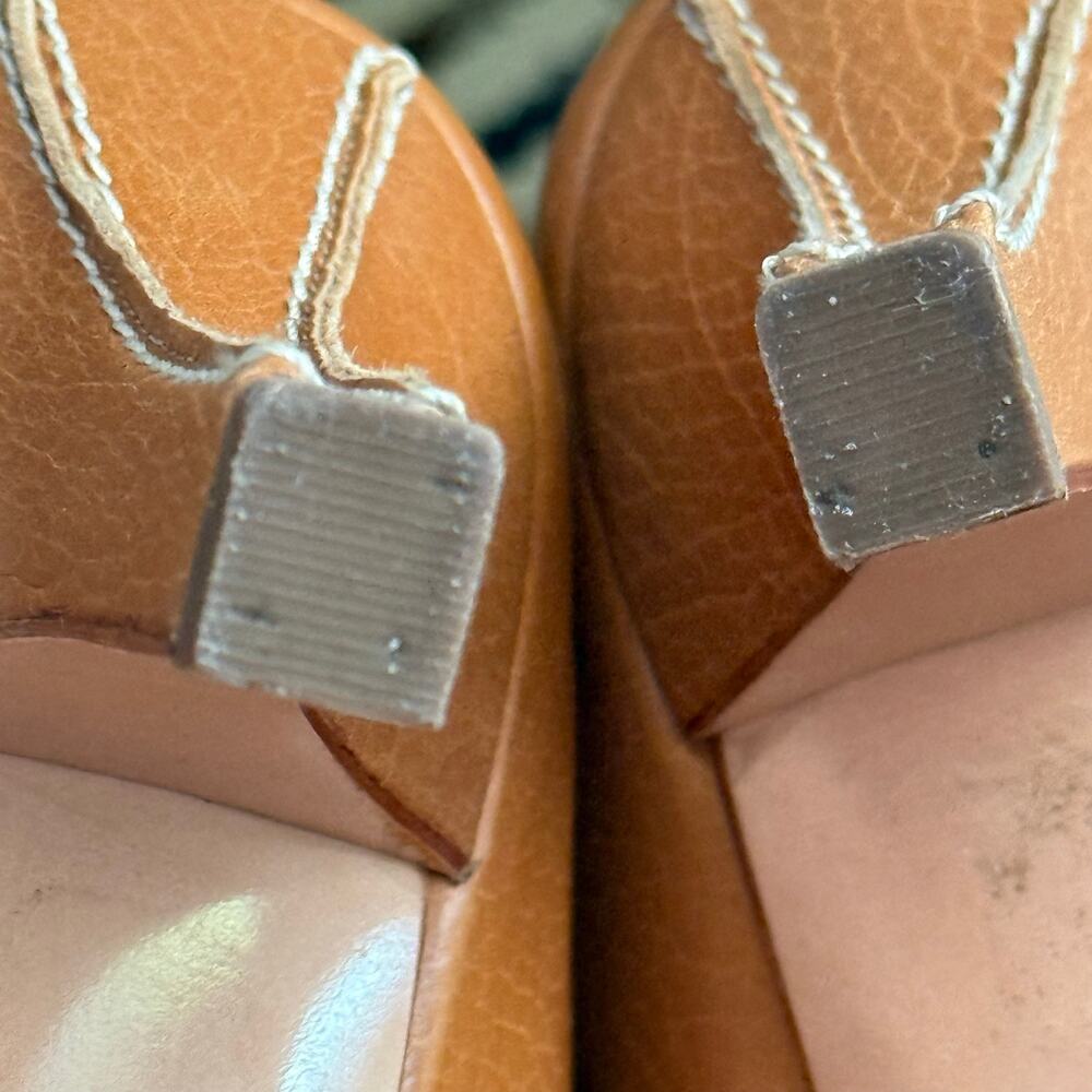 Salvatore Ferragamo women's pumps heels shoes tan brown pointed toe size 6 - Picture 9 of 9